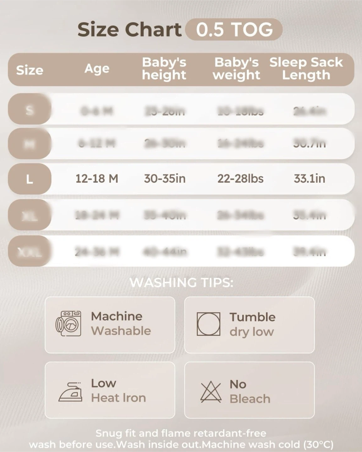 🦒 YooFoss Organic Cotton Baby Sleep Sack – 12–18 Months - photo 5
