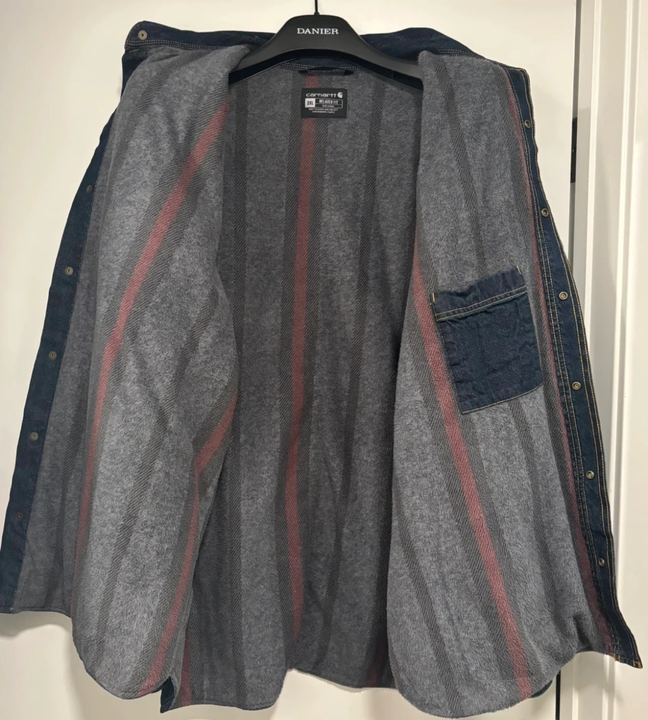 LIKE NEW - Carhartt Relaxed Fit Denim Jacket 2XL - photo 2
