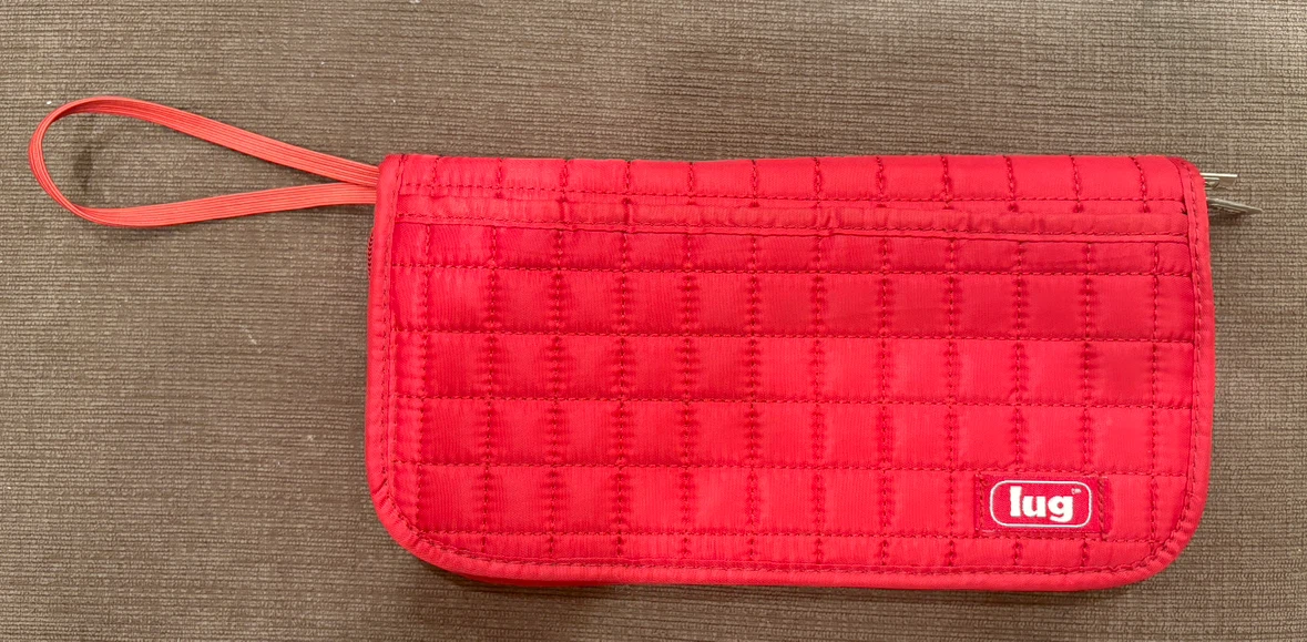 Lug Red Tango Travel Quilted Wallet Passport Holder