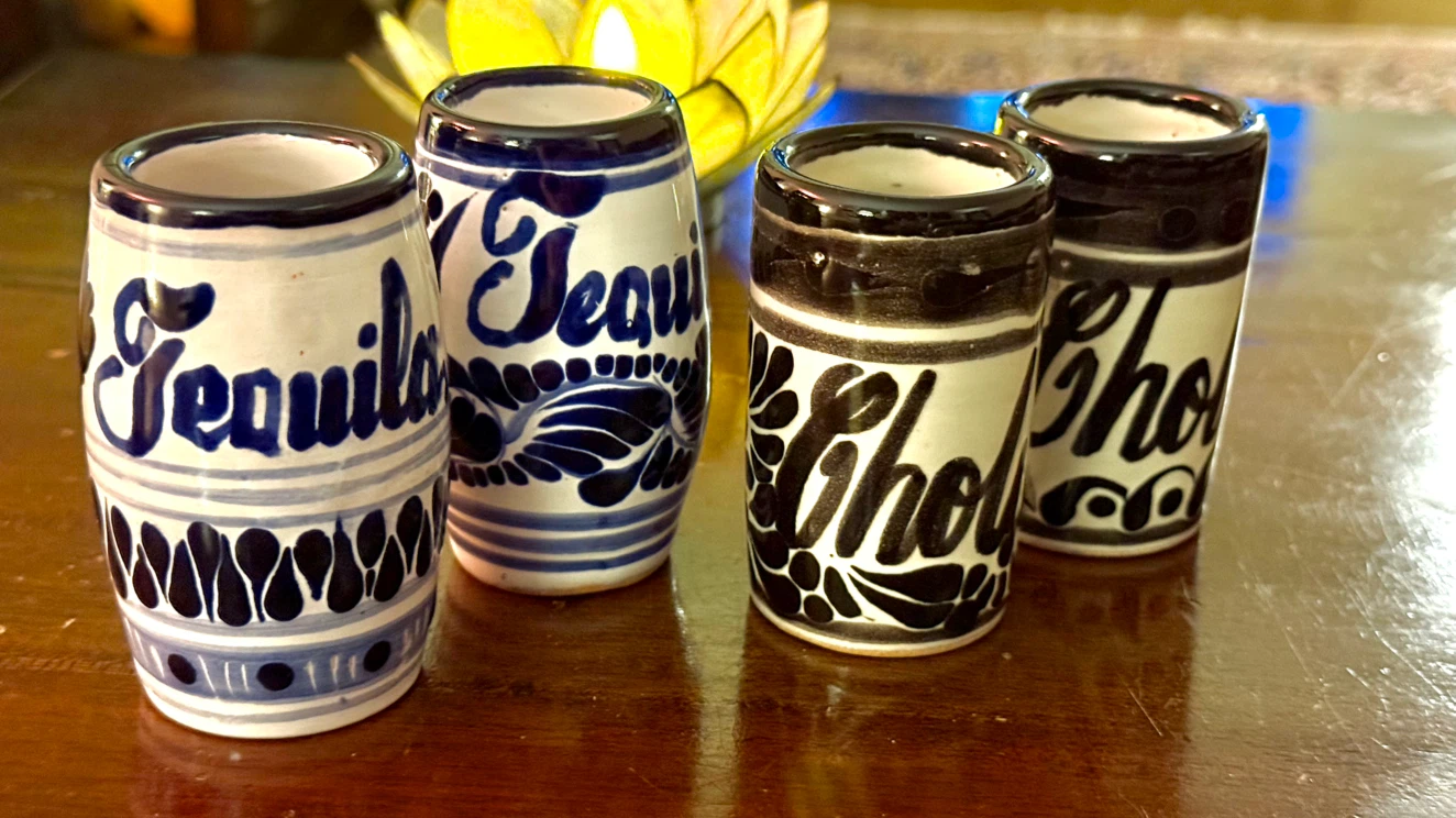 Talavera Hand-Painted Ceramic Mexican Shot Glasses 2oz