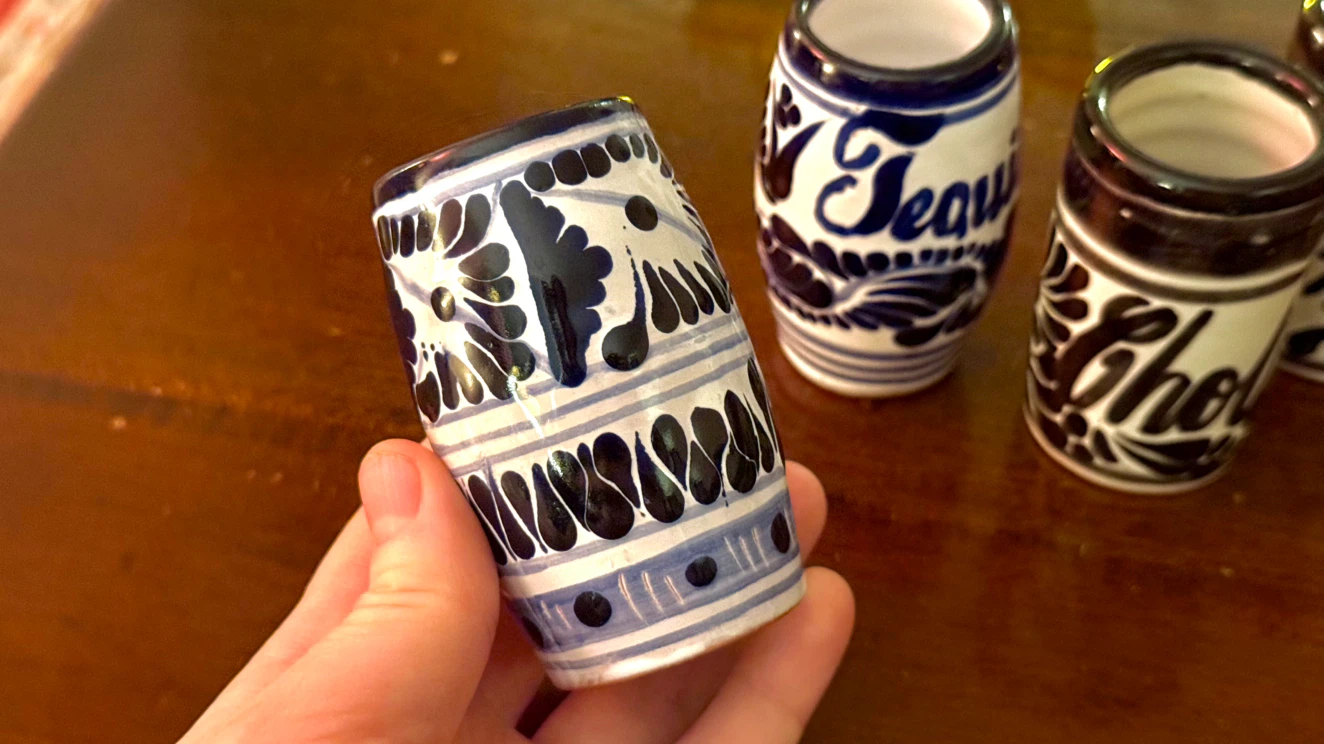 Talavera Hand-Painted Ceramic Mexican Shot Glasses 2oz - photo 3