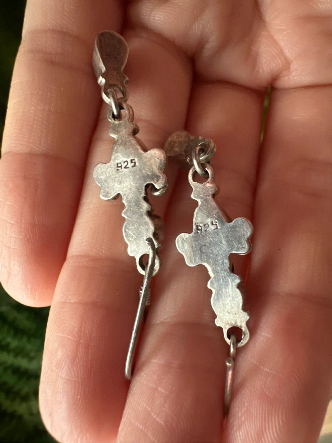 925 Vintage Sterling Silver and Coral Earrings - photo 3