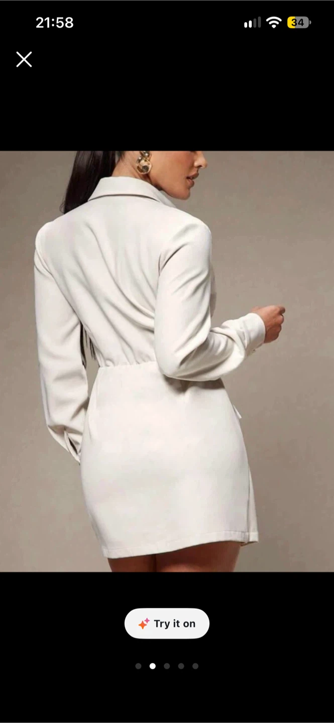 NEW Off-White Blazer Dress SMALL - photo 2