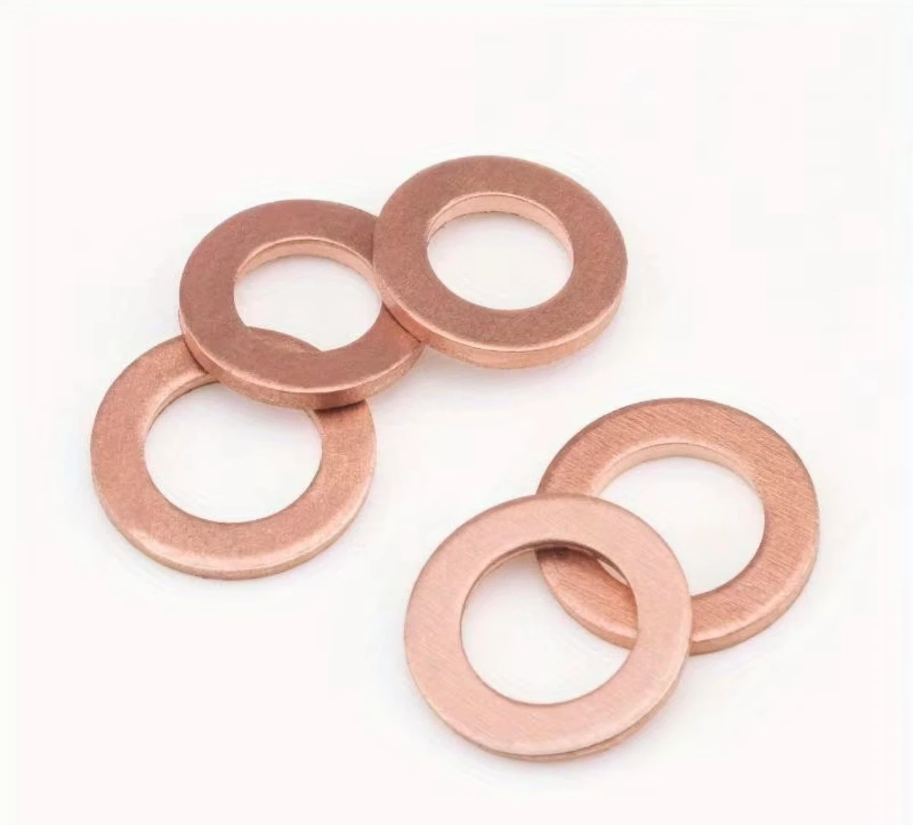 100 pcs copper flat washers, new - photo 2