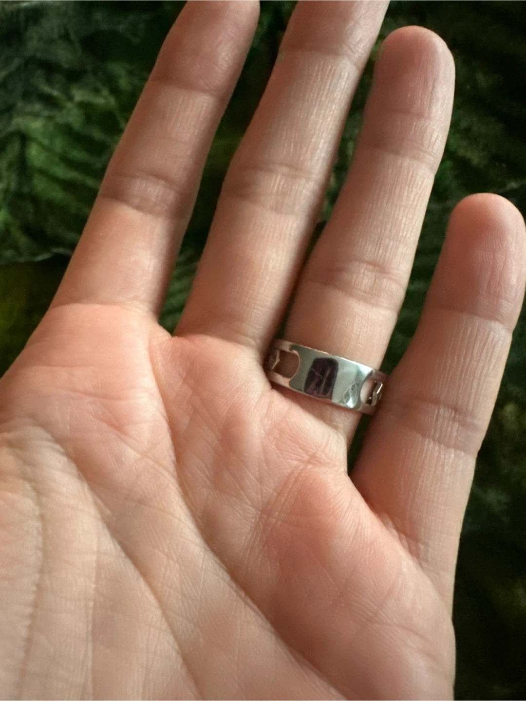 Multi-Stone Silver Tone Ring with Charm - photo 3