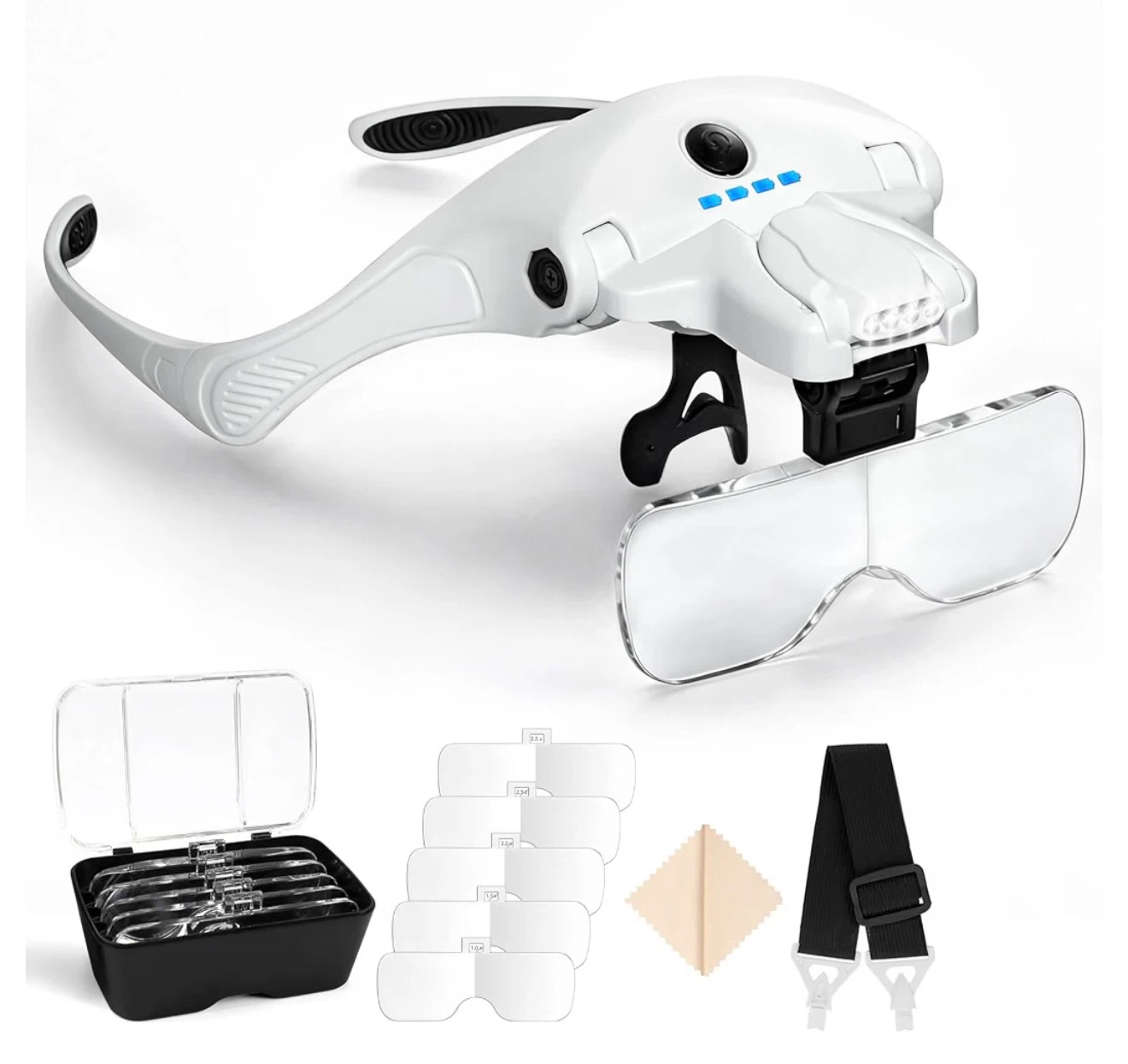 Headband Magnifier with LED Lights