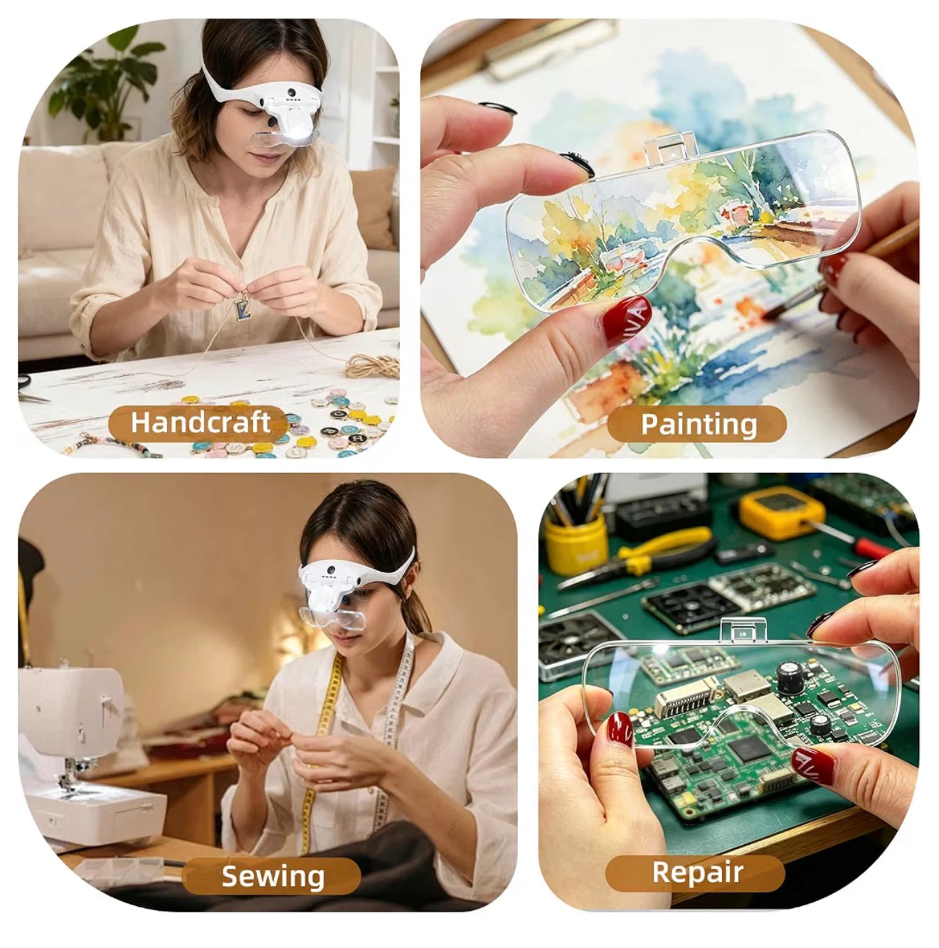 Headband Magnifier with LED Lights - photo 5