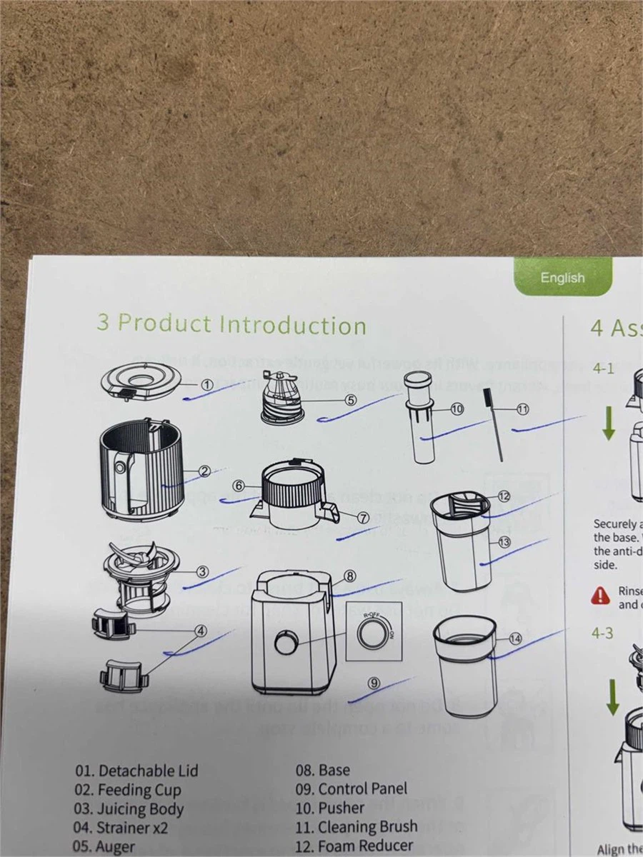 AMZCHEF 3-in-1 Cold Press Juicer - photo 5