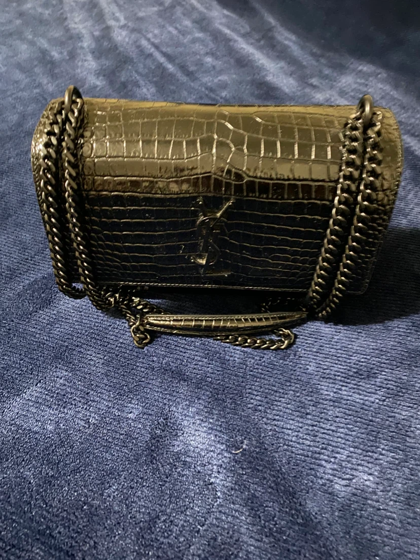 Saint Laurent Sunset Croc-Embossed Bag *** - photo 2