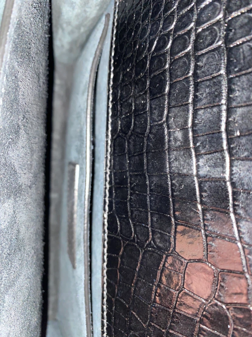 Saint Laurent Sunset Croc-Embossed Bag *** - photo 4