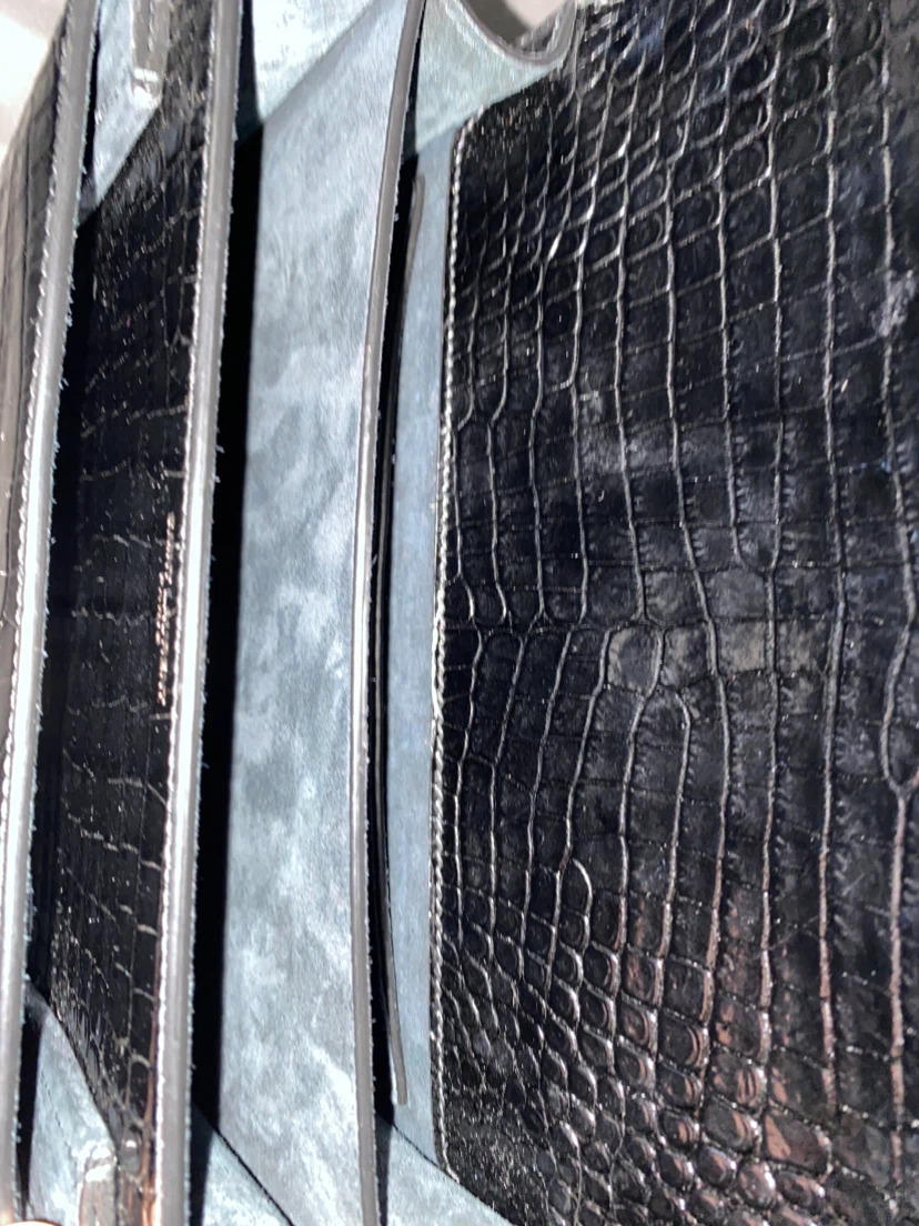 Saint Laurent Sunset Croc-Embossed Bag *** - photo 5