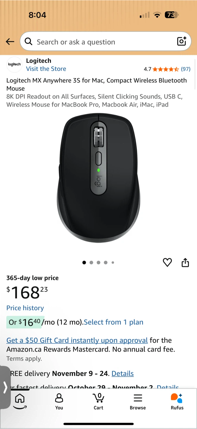 Logitech MX Anywhere 3S for Mac Wireless Mouse - photo 2