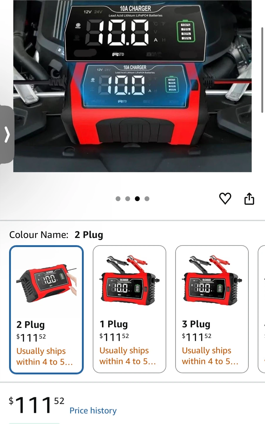 XIAOXIAOJPIN 10A 12V 24V Car Battery Charger