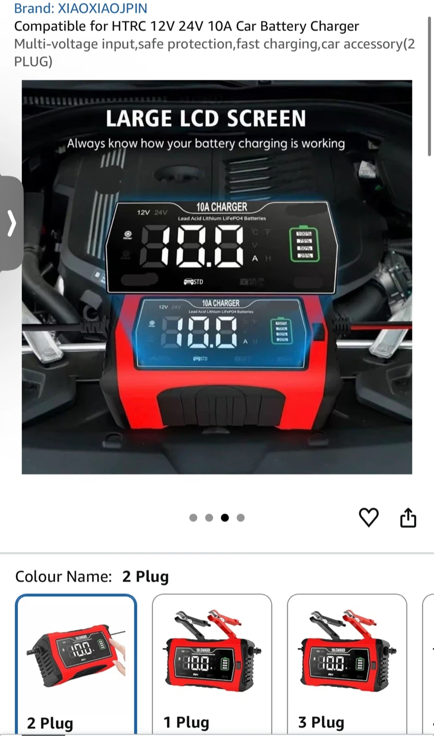 XIAOXIAOJPIN 10A 12V 24V Car Battery Charger - photo 2