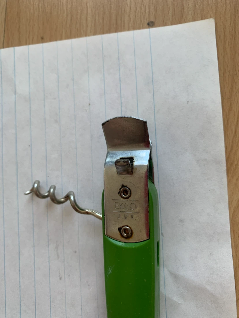 EKCO USA Green Handled Corkscrew and Bottle Opener - photo 4
