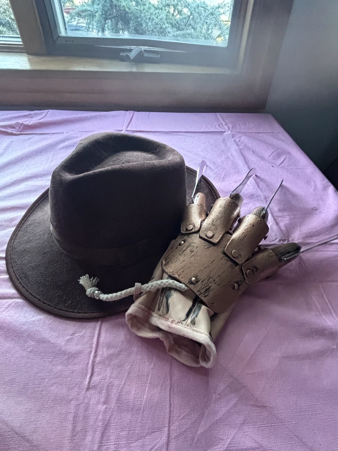 Freddy Krueger Fedora and Glove Costume Set