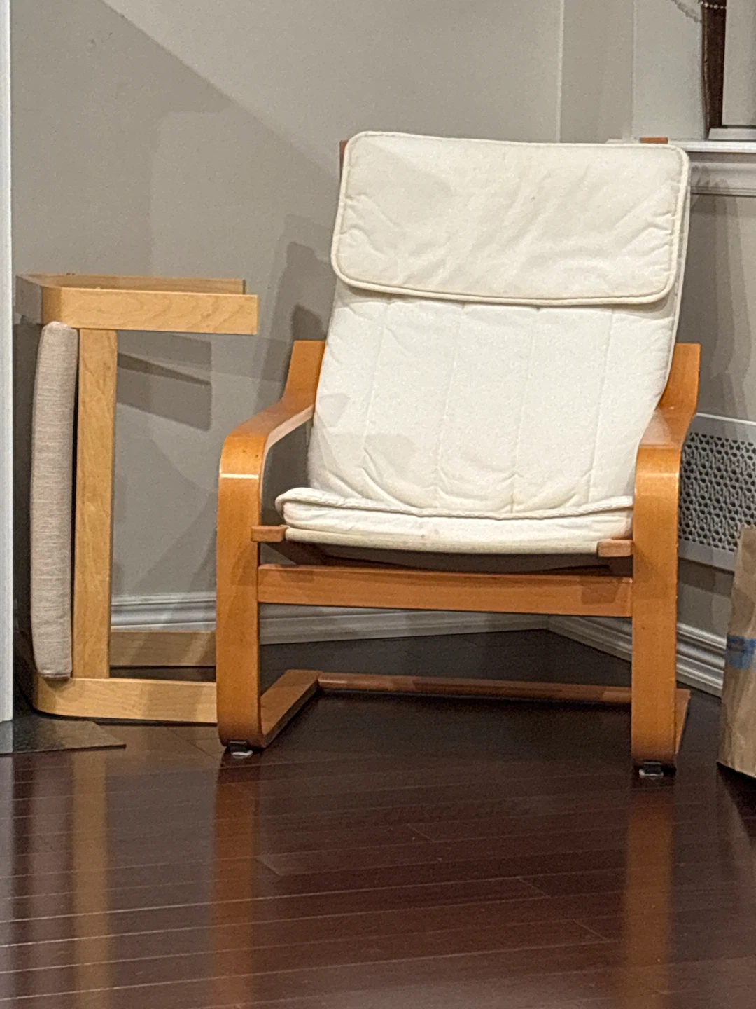 IKEA POÄNG Armchairs 2 and one stool