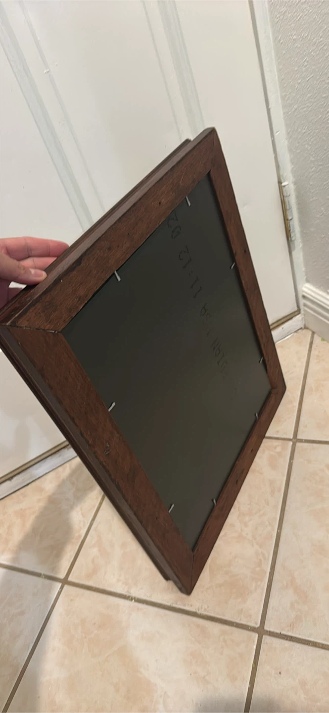 Dark Wood Rectangular Wall Mirror - photo 4