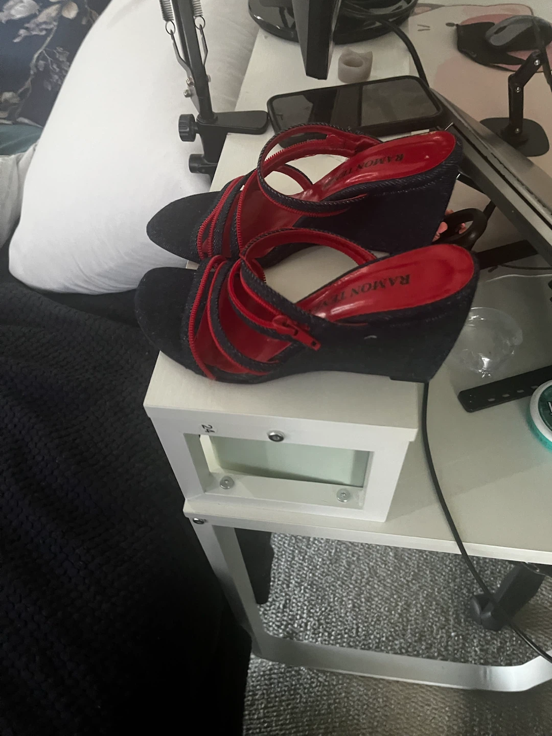 Ramon Tenza Denim Wedge Sandals - photo 2