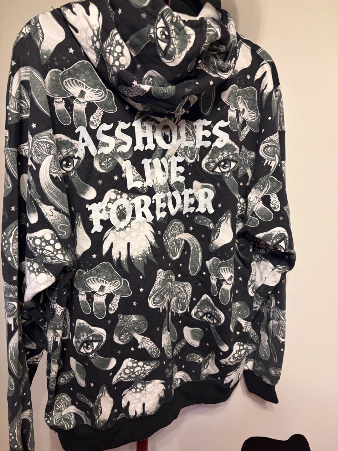 Assholes Live Forever Mushroom Hoodie - photo 3