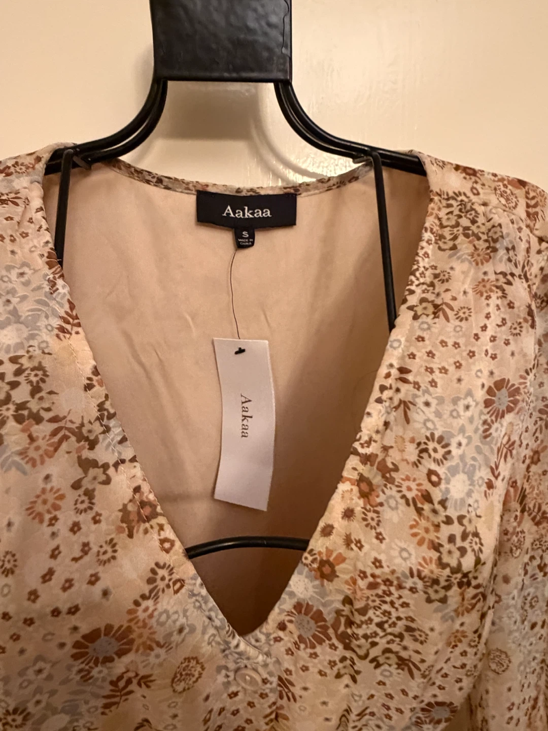 Aakaa Floral Print Dress Size Small - photo 4