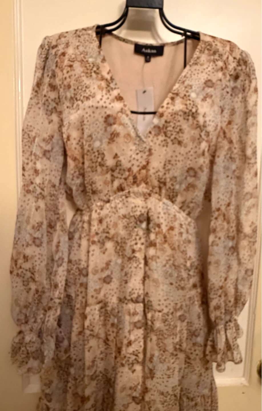 Aakaa Floral Print Dress Size Small