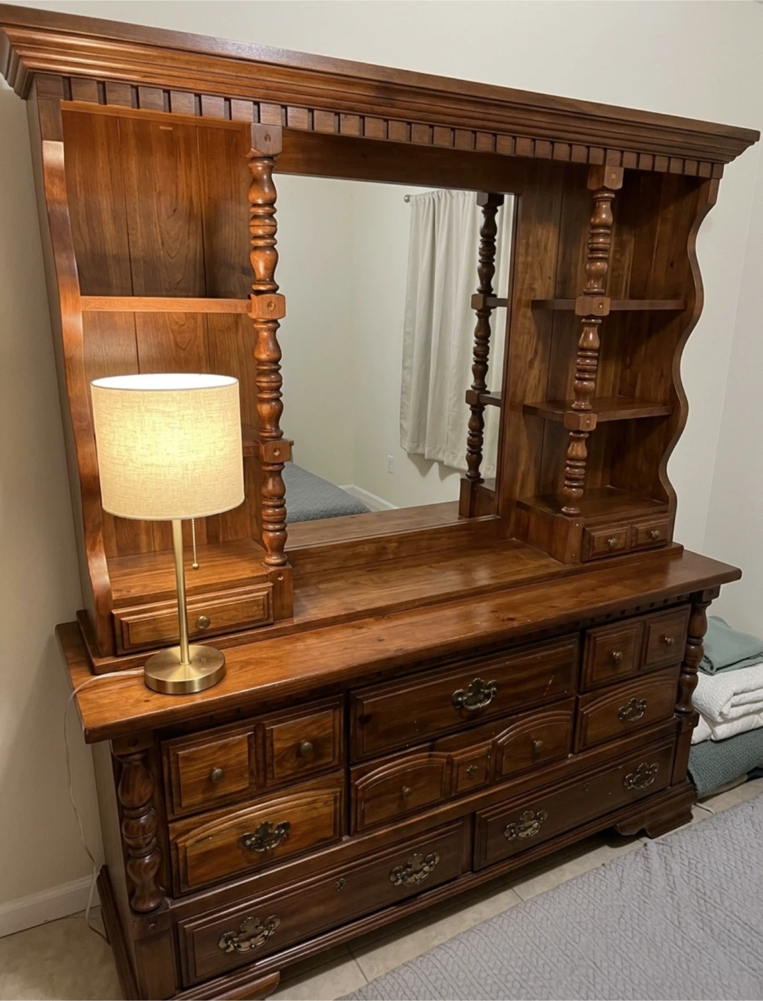 Large Cherry Wood Dresser