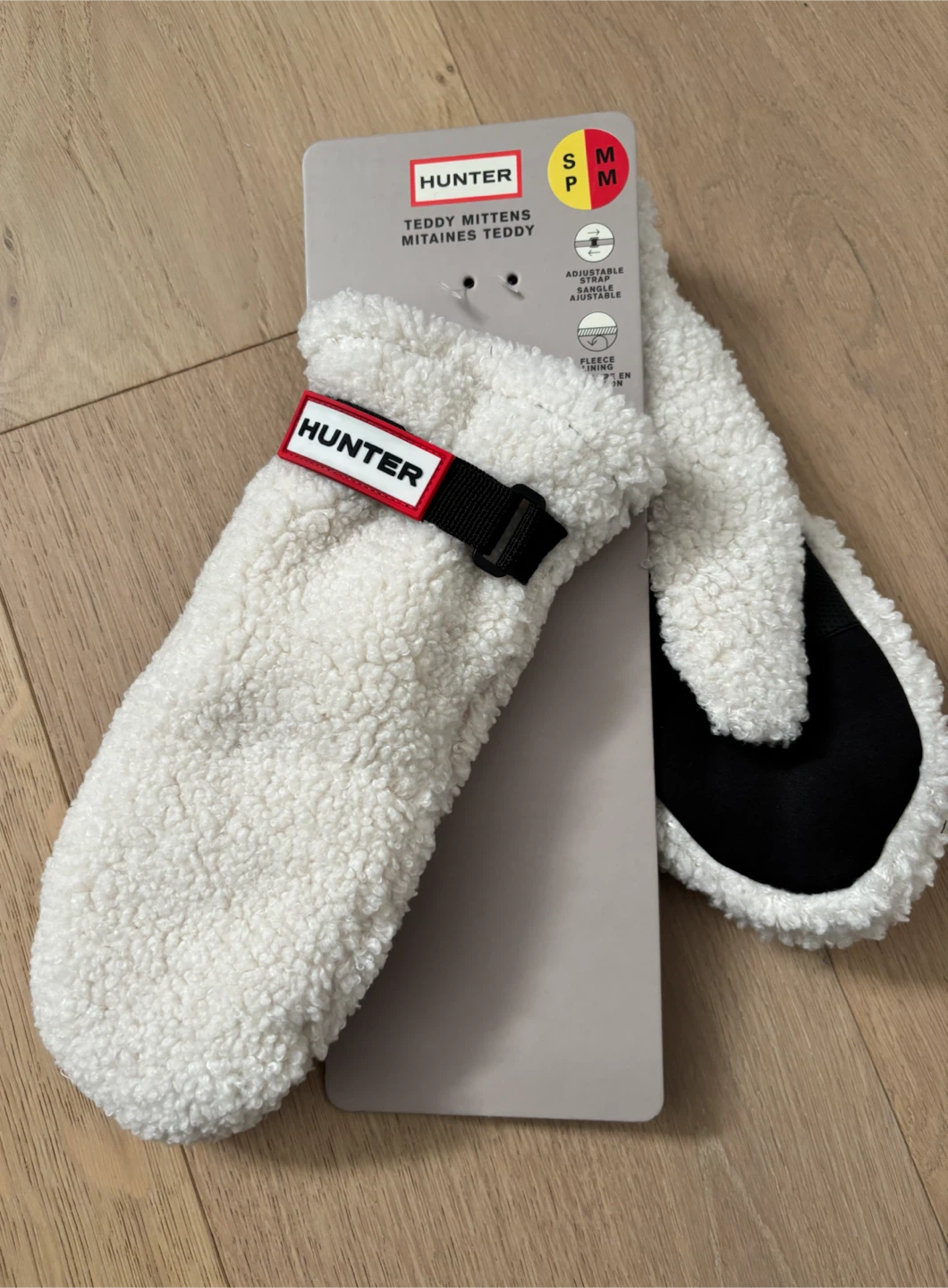 HUNTER Teddy Mittens w Fleece Lining, Unisex - Cream - photo 2
