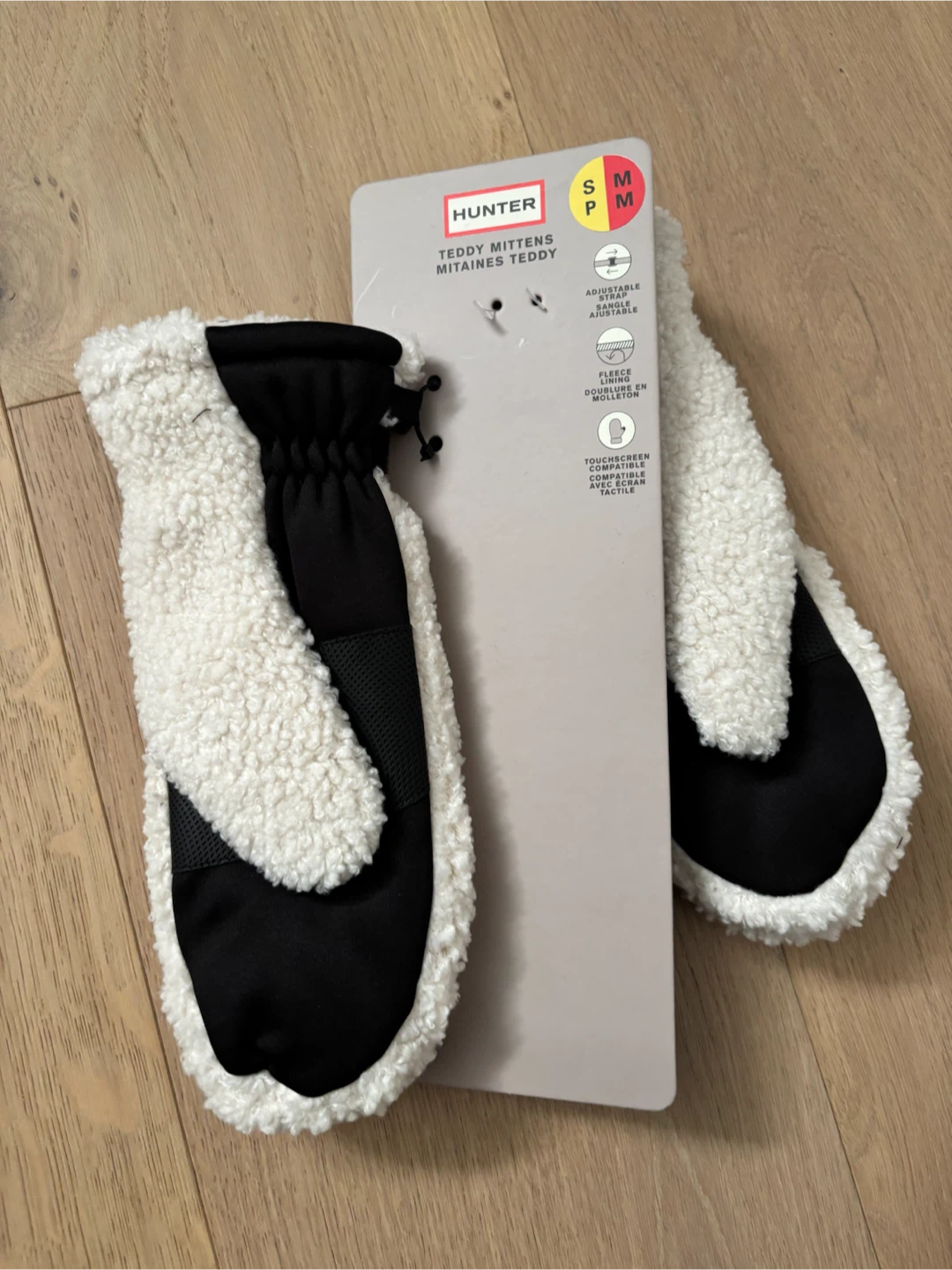 HUNTER Teddy Mittens w Fleece Lining, Unisex - Cream - photo 3