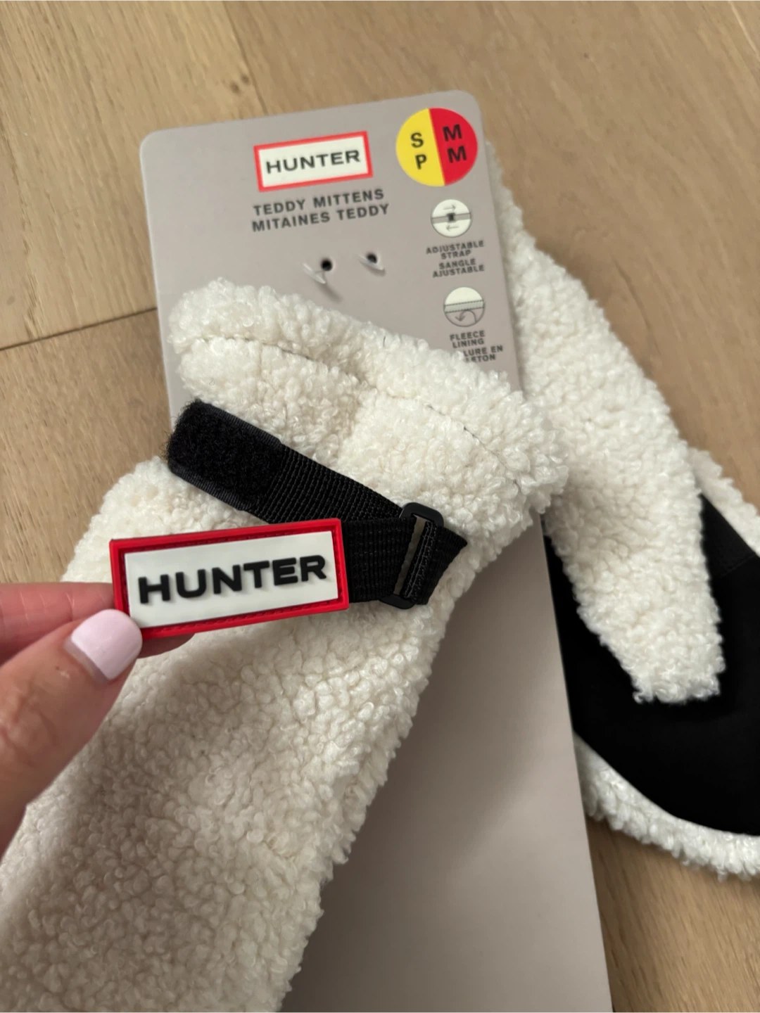 HUNTER Teddy Mittens w Fleece Lining, Unisex - Cream - photo 4