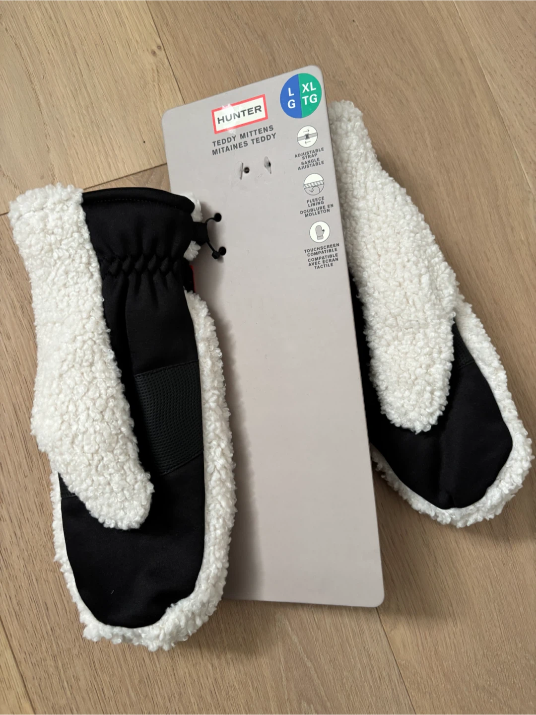 HUNTER Teddy Mittens w Fleece Lining, Unisex - Cream - photo 5