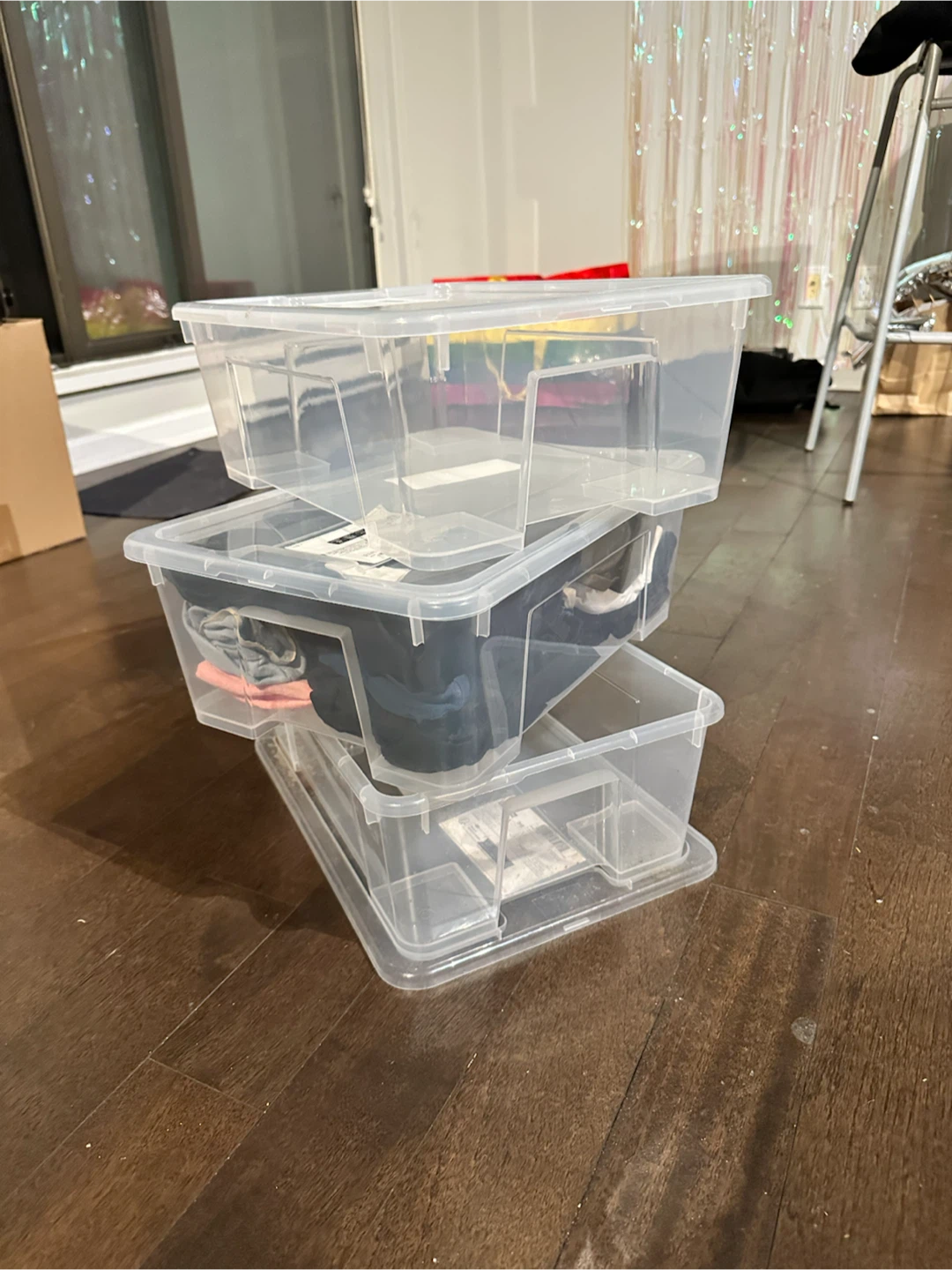 3 IKEA SAMLA Storage Boxes