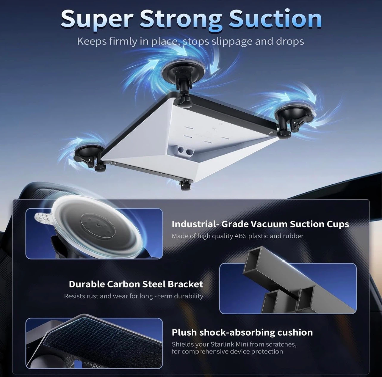 Car Suction Mount for Starlink Mini - photo 2