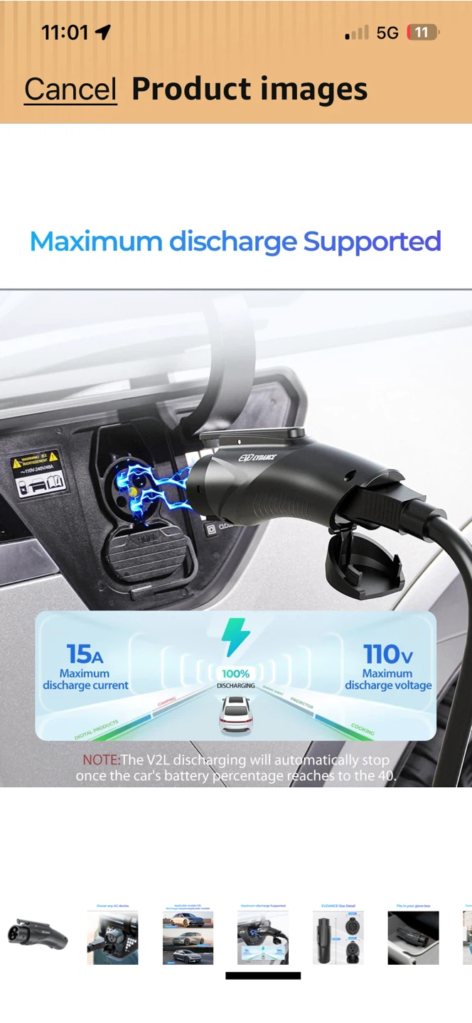 EVDANCE V2L Discharge Adapter for Hyundai/Kia EV - photo 2