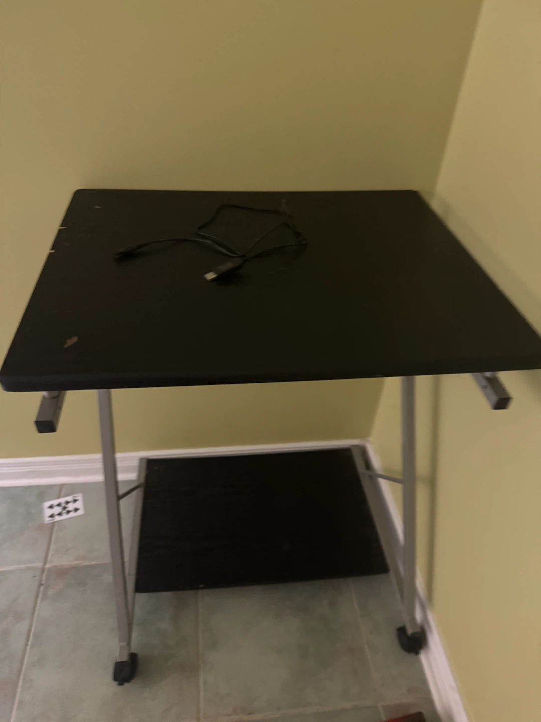 Mobile Black Computer Desk Cart