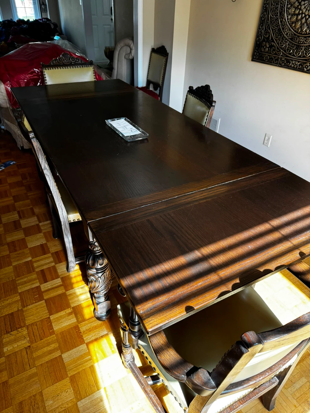 Vintage Oak Dining Set with Hutch and Chairs - photo 2