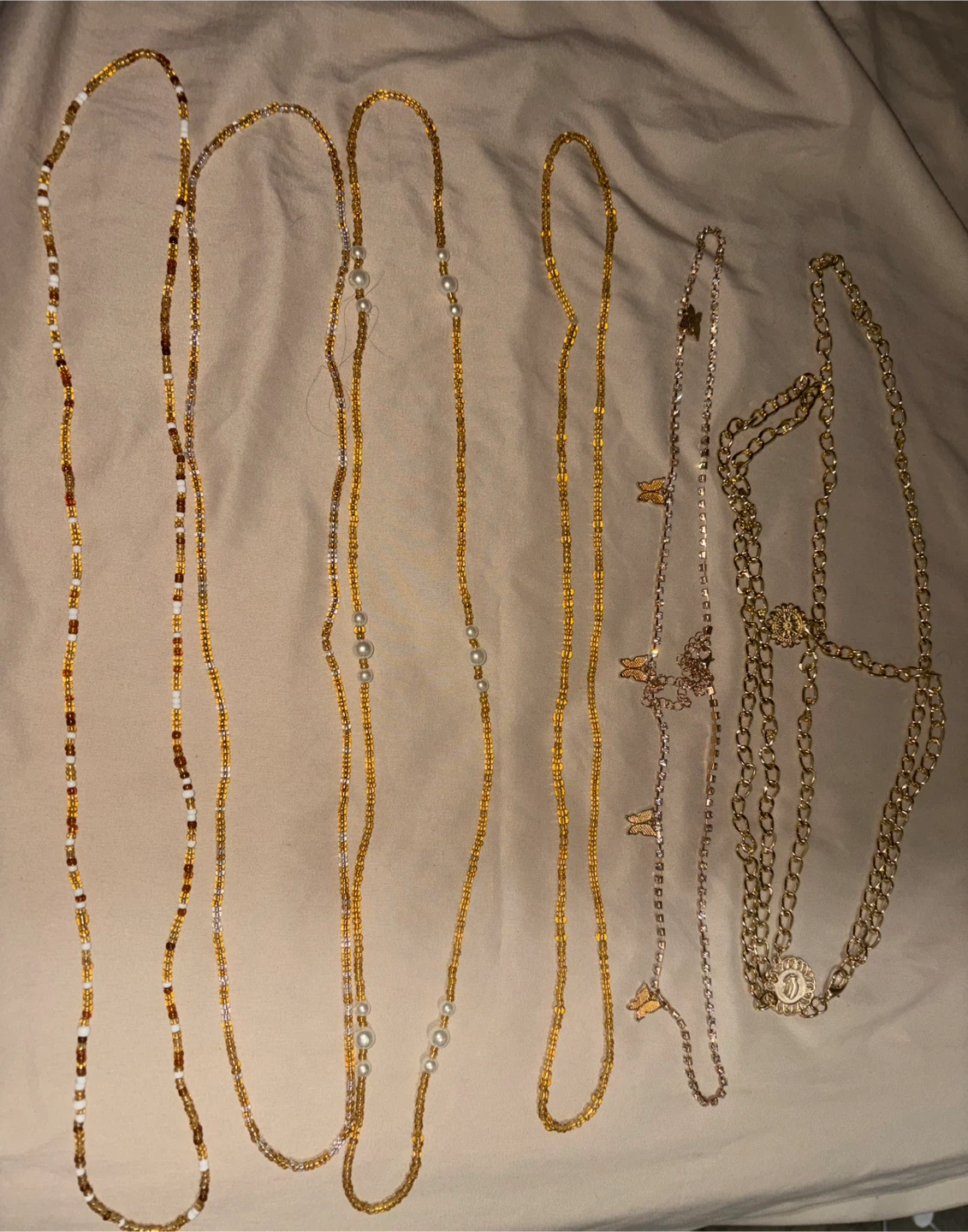 Set of 6 Fashion Body Chains and Waist Beads