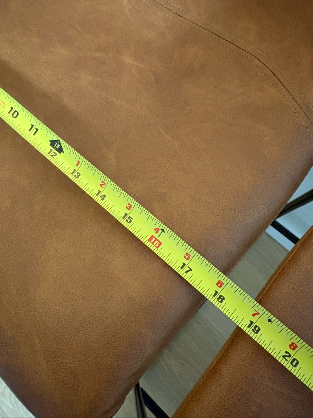 Set of 2 Brown Faux Leather counter hight Stools - photo 3