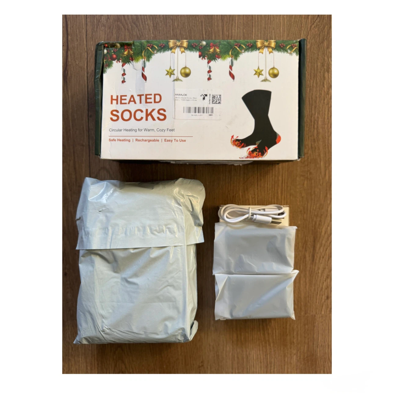 Brand new Electric Heated Socks, Black Size L - photo 2