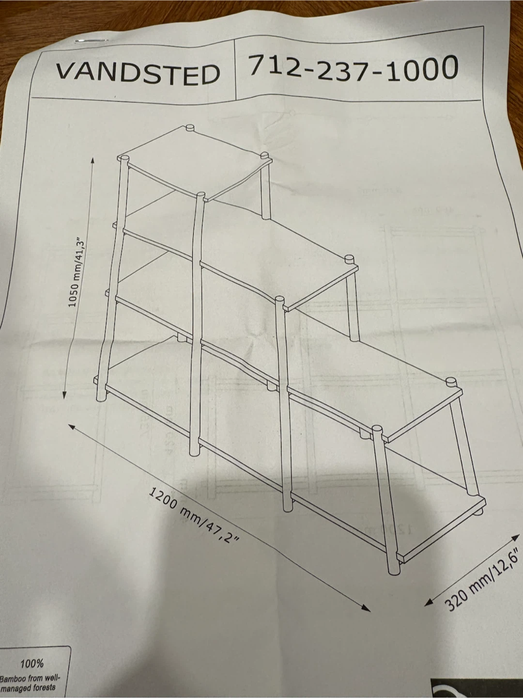 JYSK VANDSTED Bamboo Shelving Unit - photo 4