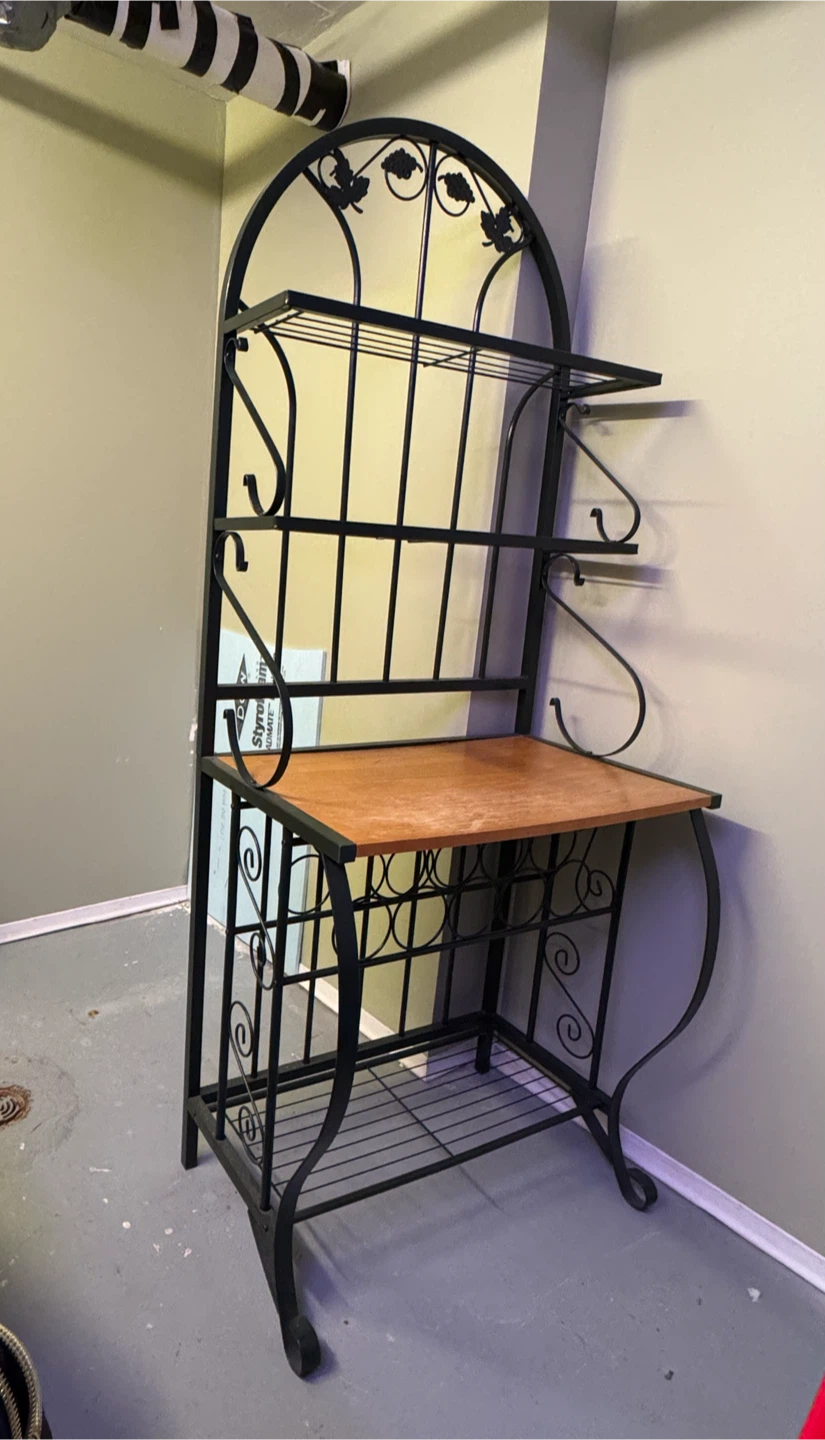 Metal and Wood Baker's Rack
