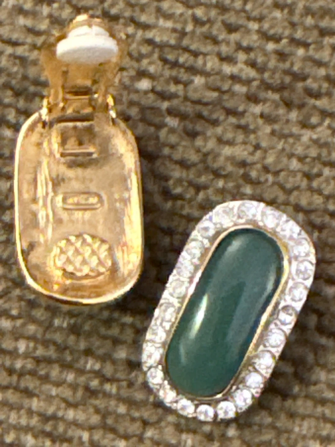 Butler Vintage Green Stone Clip-On Earrings - photo 2