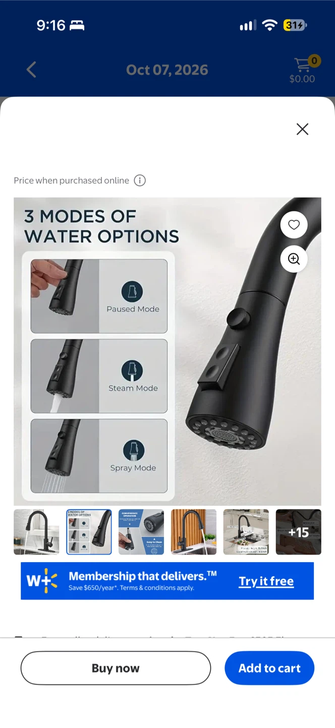 Matte Black Kitchen Faucet with Pull-Down Sprayer - photo 2
