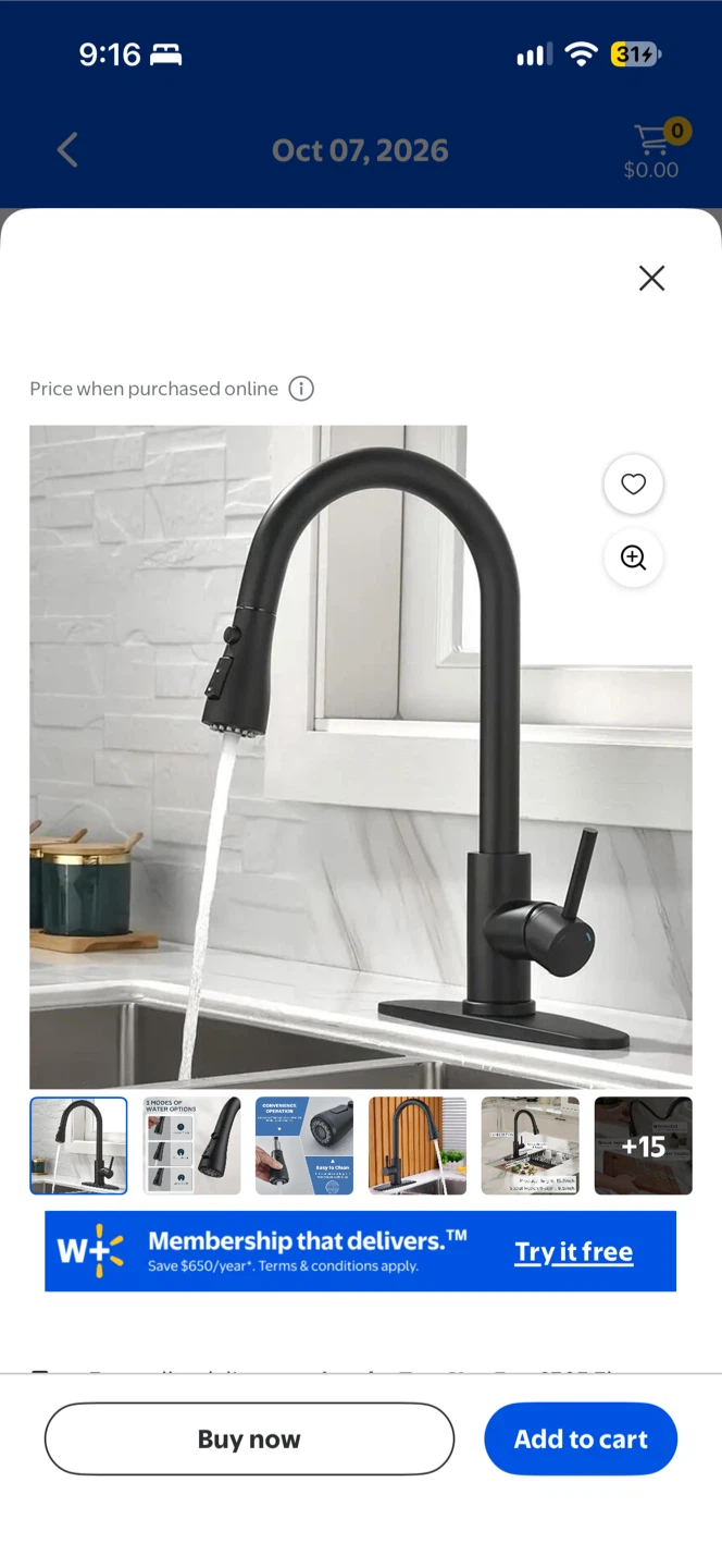Matte Black Kitchen Faucet with Pull-Down Sprayer - photo 3