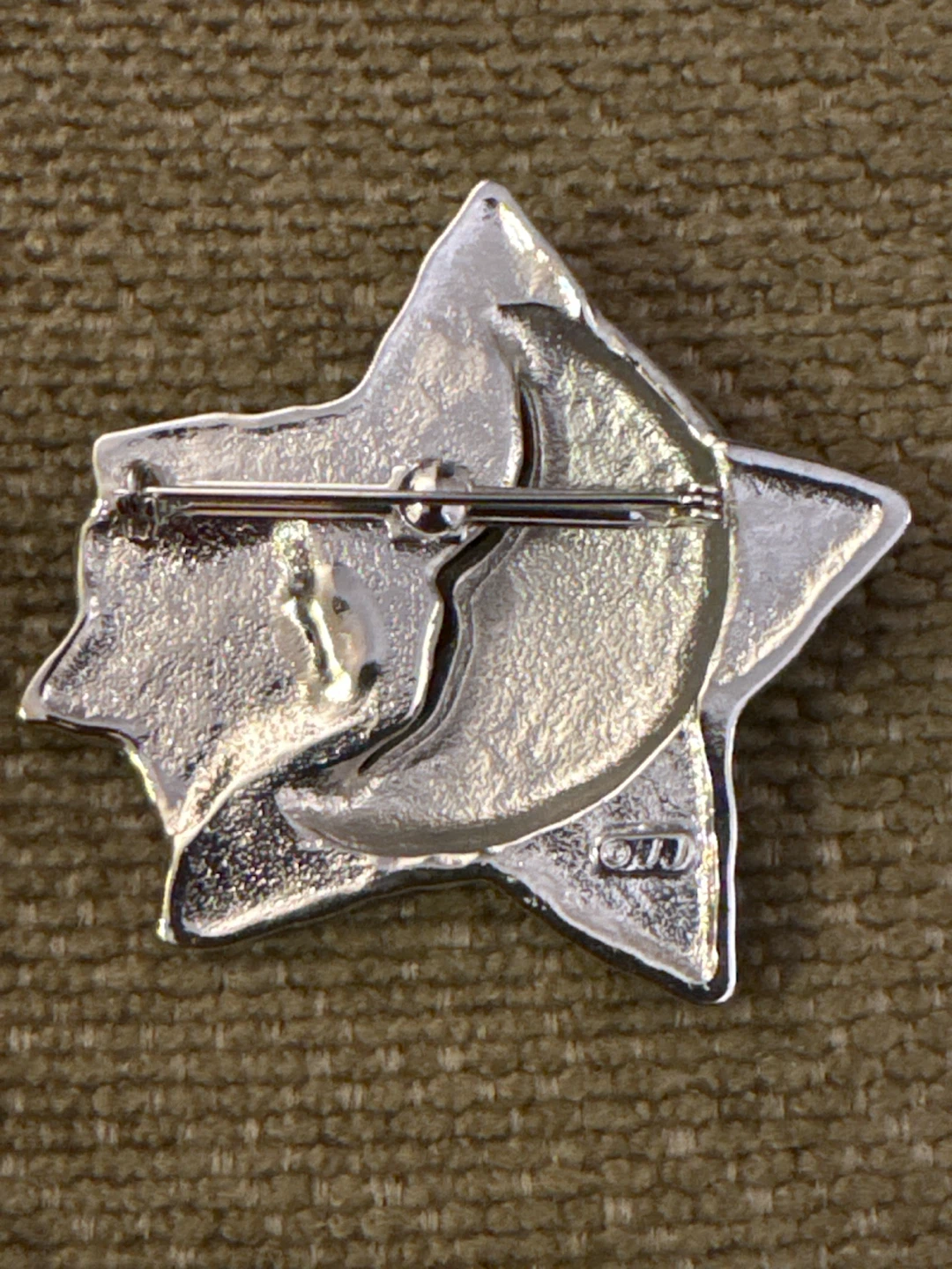 Vintage JJ Star and Moon Brooch - photo 2
