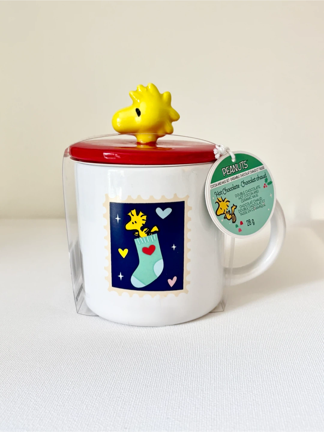 New Peanuts Woodstock Ceramic Mug with Lid