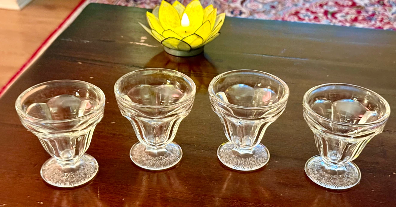 Glass Desert Dish Set of 4