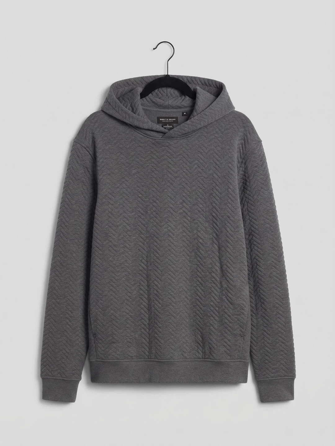 LIKE NEW Black Brown 1826 Quilted Chevron Men’s Hoodie - L