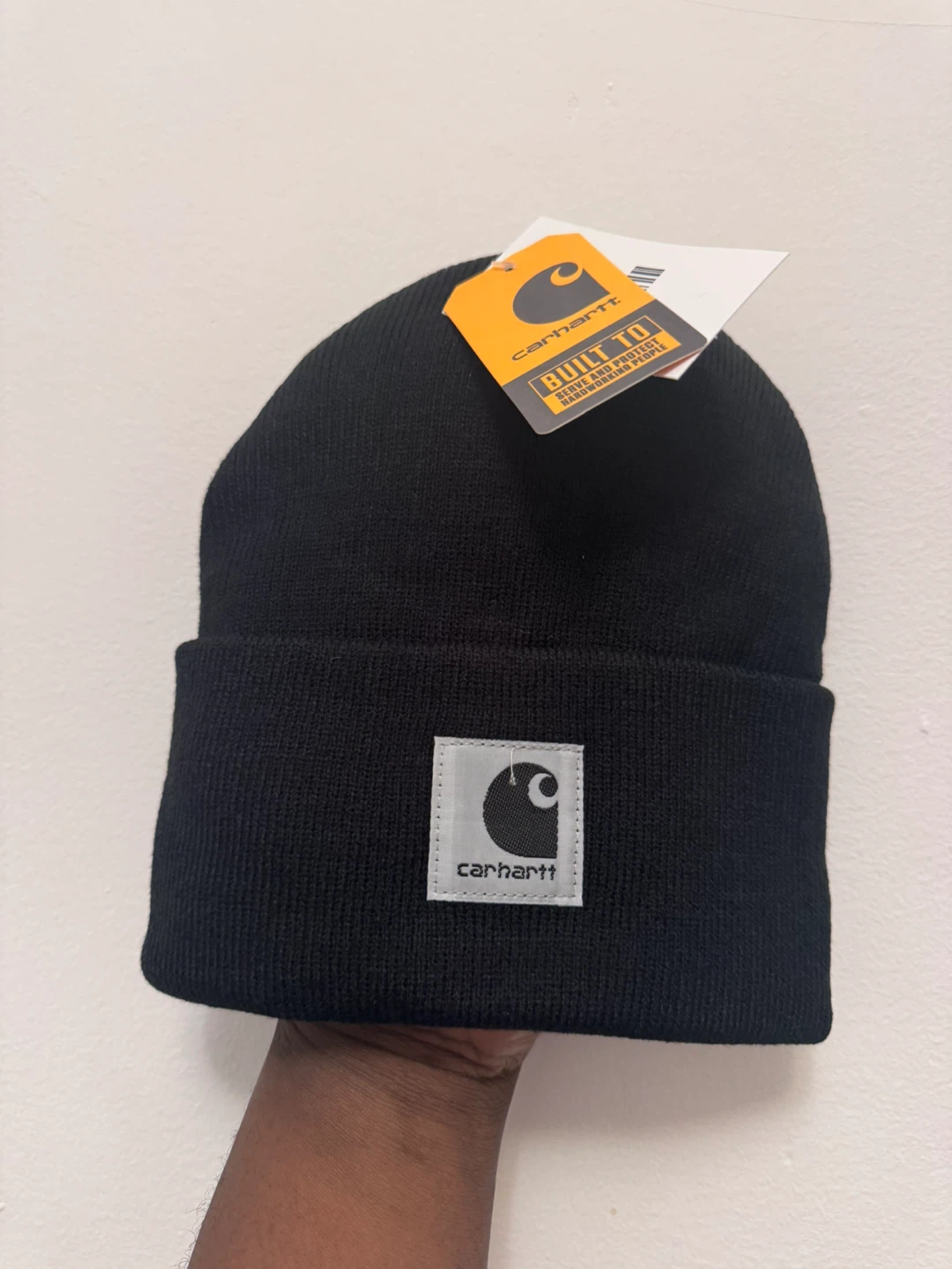 New Carhartt Black Beanie Hat