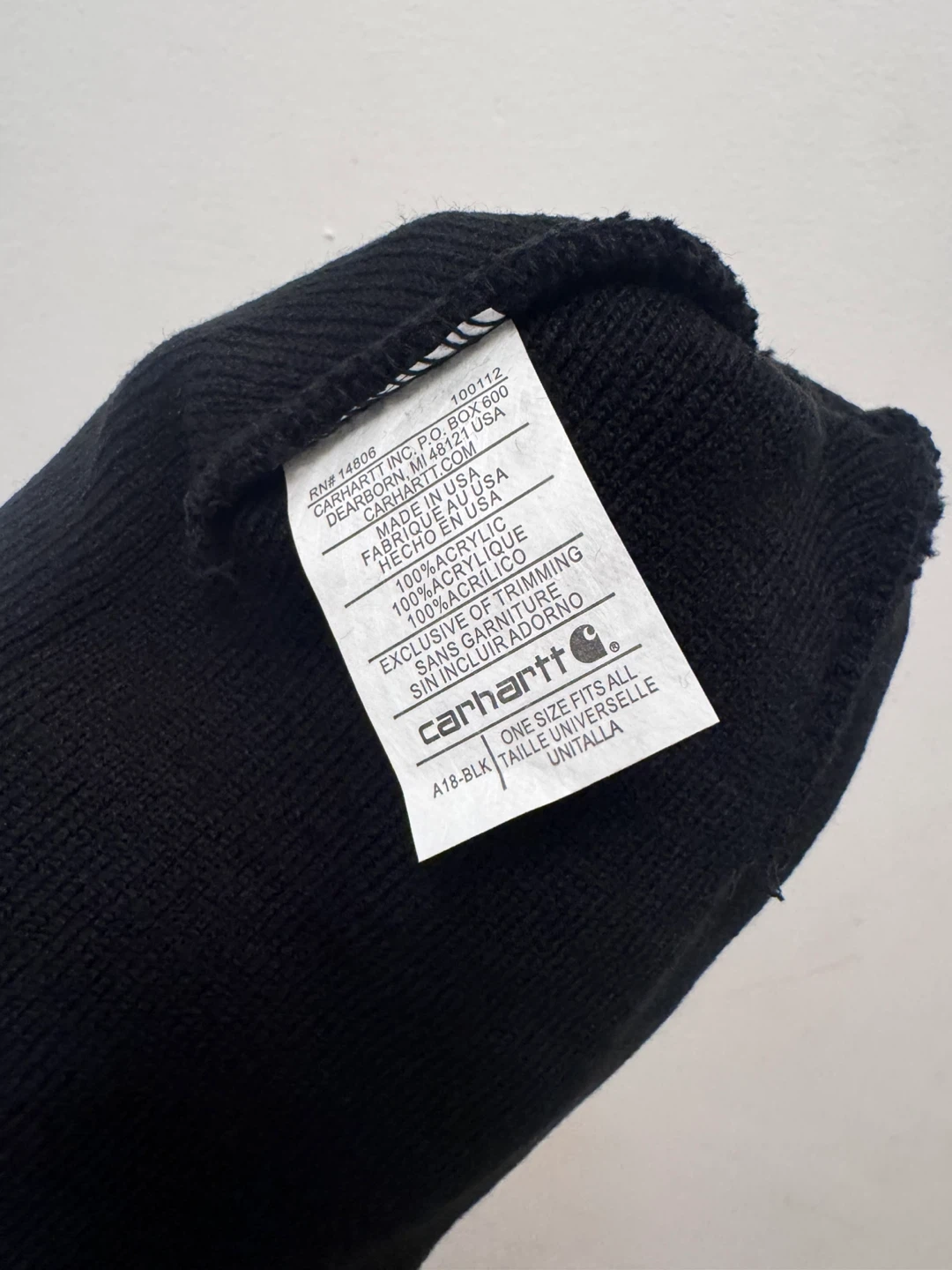 New Carhartt Black Beanie Hat - photo 2